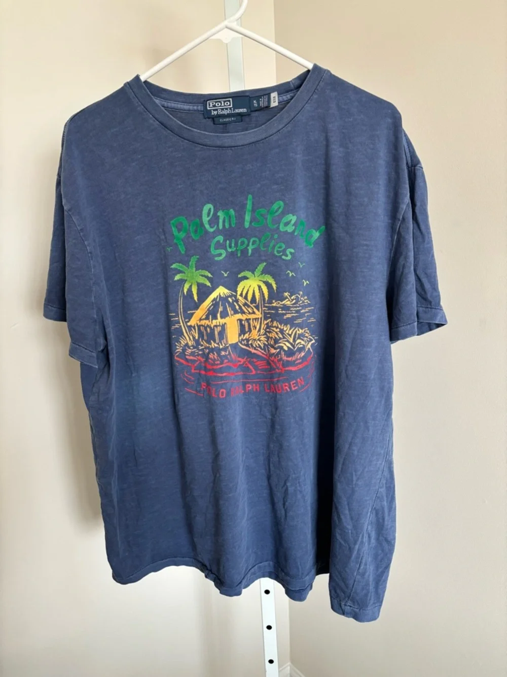 Polo Ralph Lauren Navy Blue Graphic Crewneck Tee - Picture 1 of 4